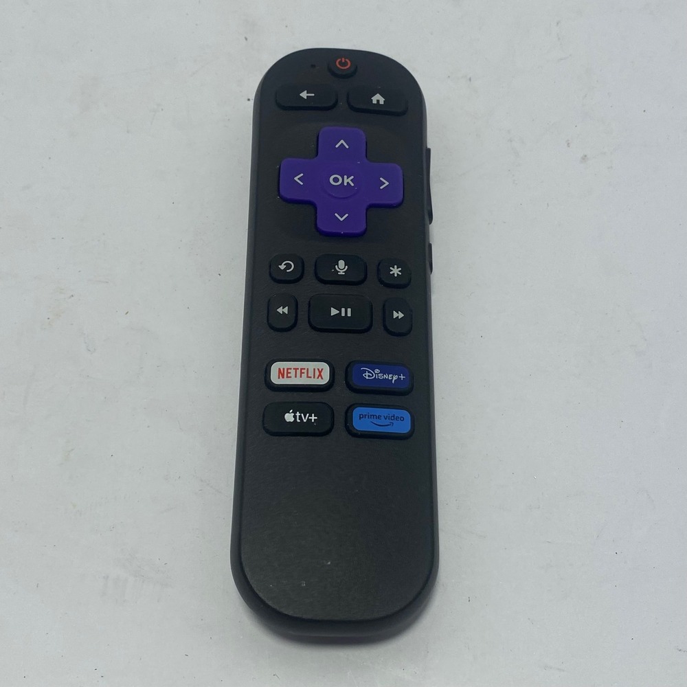 Roku Voice Remote RC-BR1 Black Netflix Disney+ Apple TV+ Prime Video Not Tested
